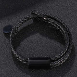 Adjustable Leather Braided Bracelet for Men Women