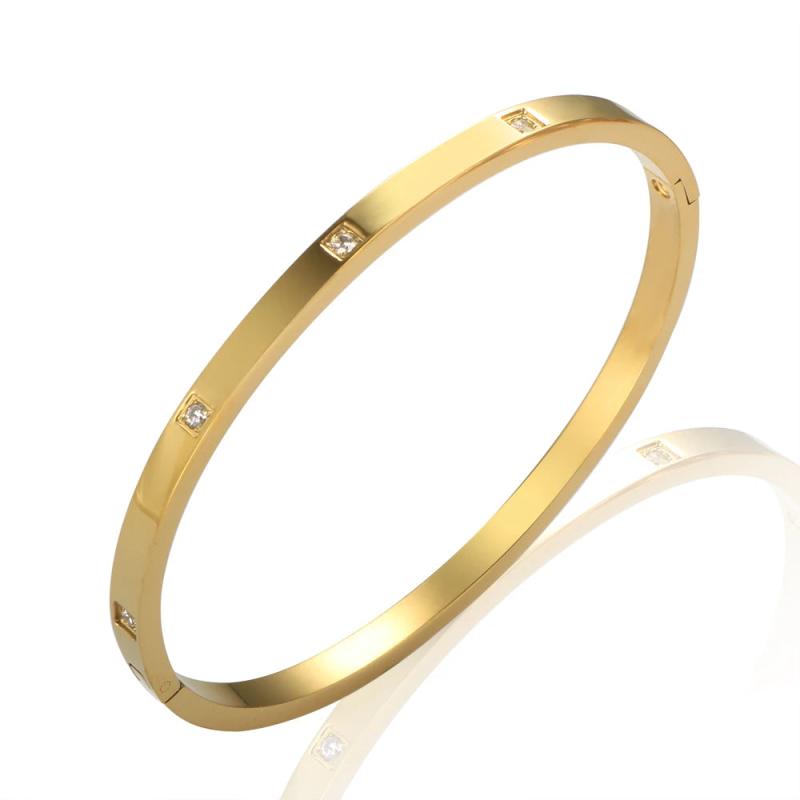Stainless Steel Titanium Crystal Bracelets for Women