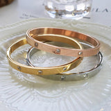 Stainless Steel Titanium Crystal Bracelets for Women