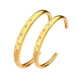 Twisted Bangle Open Cuff Bracelet Stainless Steel Women Jewelry