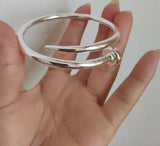 Adjustable Silver Nail Bangle Tool Bracelet