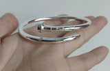 Adjustable Silver Nail Bangle Tool Bracelet