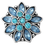 10pcs Vintage Flower Snap Jewelry Rhinestone Snaps Fit 18mm Snap Charm Bracelets