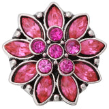 10pcs Vintage Flower Snap Jewelry Rhinestone Snaps Fit 18mm Snap Charm Bracelets