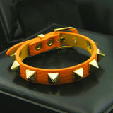 Punk Rivet Style Bangle Neutral Jewelry 9 Colors Adjustable Size Bracelet