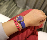 Punk Rivet Style Bangle Neutral Jewelry 9 Colors Adjustable Size Bracelet
