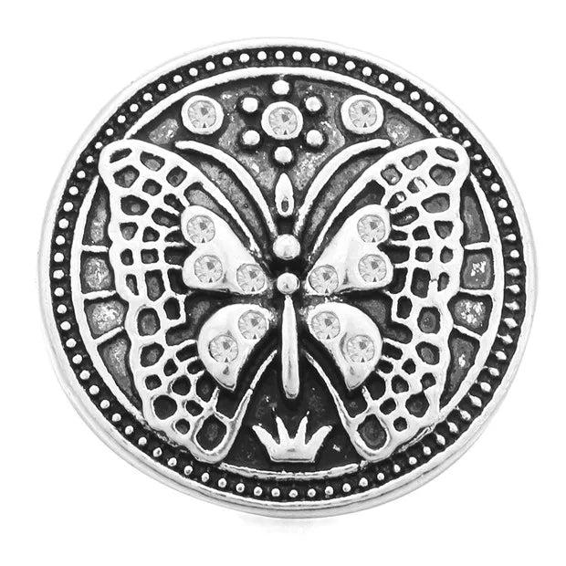 10pcs Butterfly Snap Buttons for 18mm Snap Bracelet Leather Jewelry