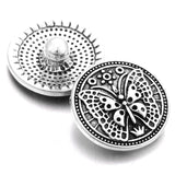 10pcs Butterfly Snap Buttons for 18mm Snap Bracelet Leather Jewelry