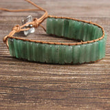 Green Aventurine Braided Bracelet for DIY Jewelry - Natural Bracelet
