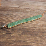 Green Aventurine Braided Bracelet for DIY Jewelry - Natural Bracelet