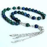 8mm Green Stone Round Shape Prayer Beads Islamic Tasbih Rosary For Men&Women