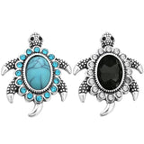 10pcs Rhinestone Tortoise Snap Buttons for 18mm Bracelet Bangle