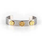 Vicking Heavy Three Flowers Stainless Steel Men Bracelet