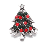 10Pcs Christmas Tree 18mm Snap Button Jewelry for Snap Bracelet Watches