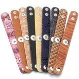 10pcs Leather Snap Bracelet Bangle for Women