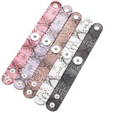 10pcs Leather Snap Bracelet Bangle for Women