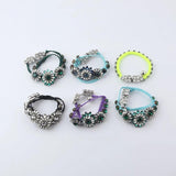 Vintage Shourouk Crystal Gem Beads Statement Rope Bracelet