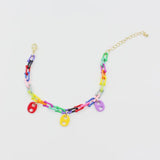 Ins Colorful Candy Enamel Bracelet DIY Rainbow Chain Brazil