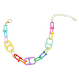 Ins Colorful Candy Enamel Bracelet DIY Rainbow Chain Brazil