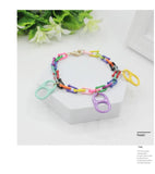 Ins Colorful Candy Enamel Bracelet DIY Rainbow Chain Brazil