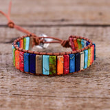Multicolor Stone Wrap Bracelet Chakra Power Jewelry