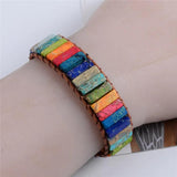 Multicolor Stone Wrap Bracelet Chakra Power Jewelry