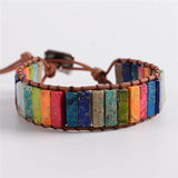 Multicolor Stone Wrap Bracelet Chakra Power Jewelry