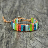 Multicolor Stone Wrap Bracelet Chakra Power Jewelry