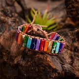 Multicolor Stone Wrap Bracelet Chakra Power Jewelry