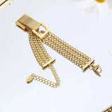 Geometric Double Layer Ripple Chain Bracelet