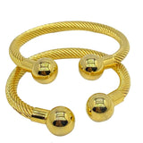 3MM Indian Bangles for Women Dubai 24k Bracelets&Bangles Copper Ball Cuff