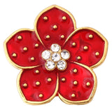10pcs Flower Rhinestone Snap Buttons for Snap Bracelets