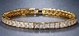 Zircon Stone Square Bracelet Silver Jewelry Christmas Gift