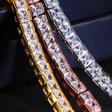 Zircon Stone Square Bracelet Silver Jewelry Christmas Gift