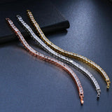 Zircon Stone Square Bracelet Silver Jewelry Christmas Gift