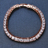 Zircon Stone Square Bracelet Silver Jewelry Christmas Gift