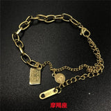 Zodiac Sign Tarot Card Charm Bracelet Anklet - Sun - Fortune - Star