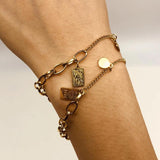Zodiac Sign Tarot Card Charm Bracelet Anklet - Sun - Fortune - Star