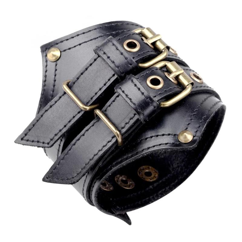 Punk Leather Wristband Bracelets for Men