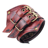Punk Leather Wristband Bracelets for Men