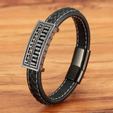 Crystal Chinese Abacus Style Leather Charm Bracelet