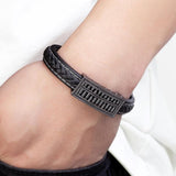 Crystal Chinese Abacus Style Leather Charm Bracelet