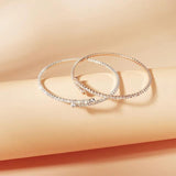 Rhinestone Bracelets for Women Rose Charm Bracelet Femme Jewelry
