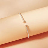 Rhinestone Bracelets for Women Rose Charm Bracelet Femme Jewelry
