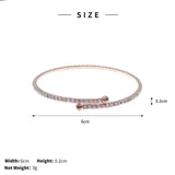 Rhinestone Bracelets for Women Rose Charm Bracelet Femme Jewelry