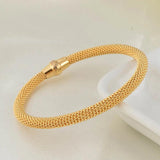 Punk Cable Wire Bangles Stainless Steel Rose Cable Chains Cuff Bracelets