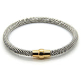 Punk Cable Wire Bangles Stainless Steel Rose Cable Chains Cuff Bracelets