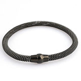 Punk Cable Wire Bangles Stainless Steel Rose Cable Chains Cuff Bracelets