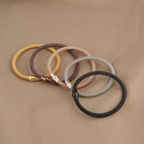 Punk Cable Wire Bangles Stainless Steel Rose Cable Chains Cuff Bracelets