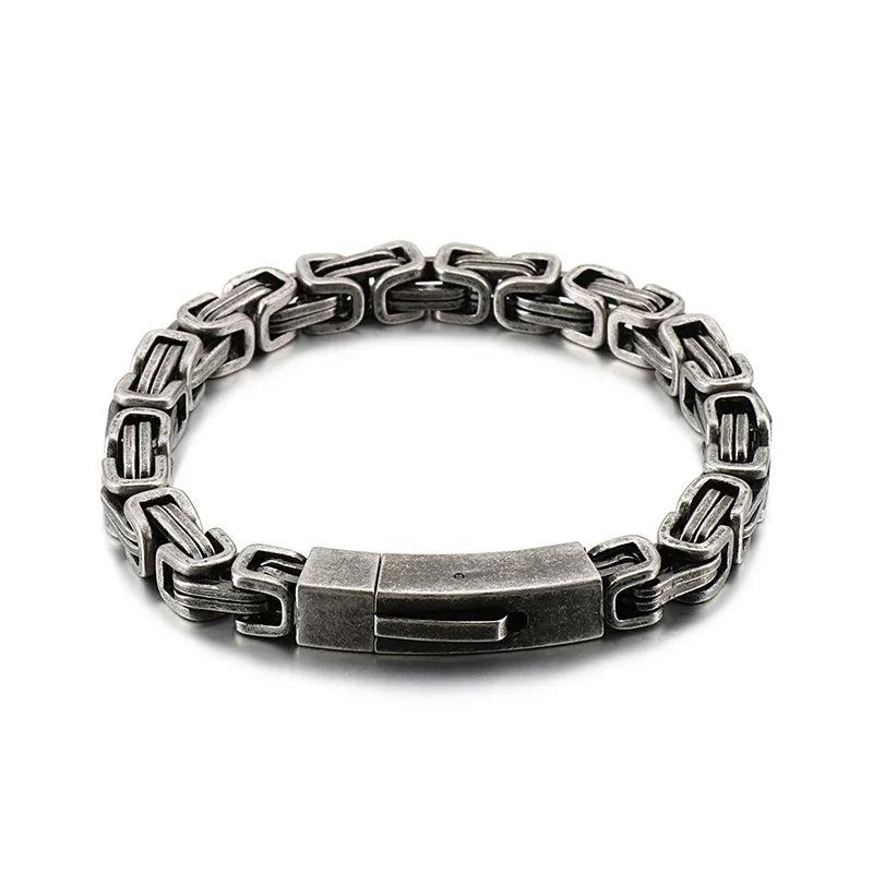 HaoYi Stainless Steel Link Chain Bracelet For Men